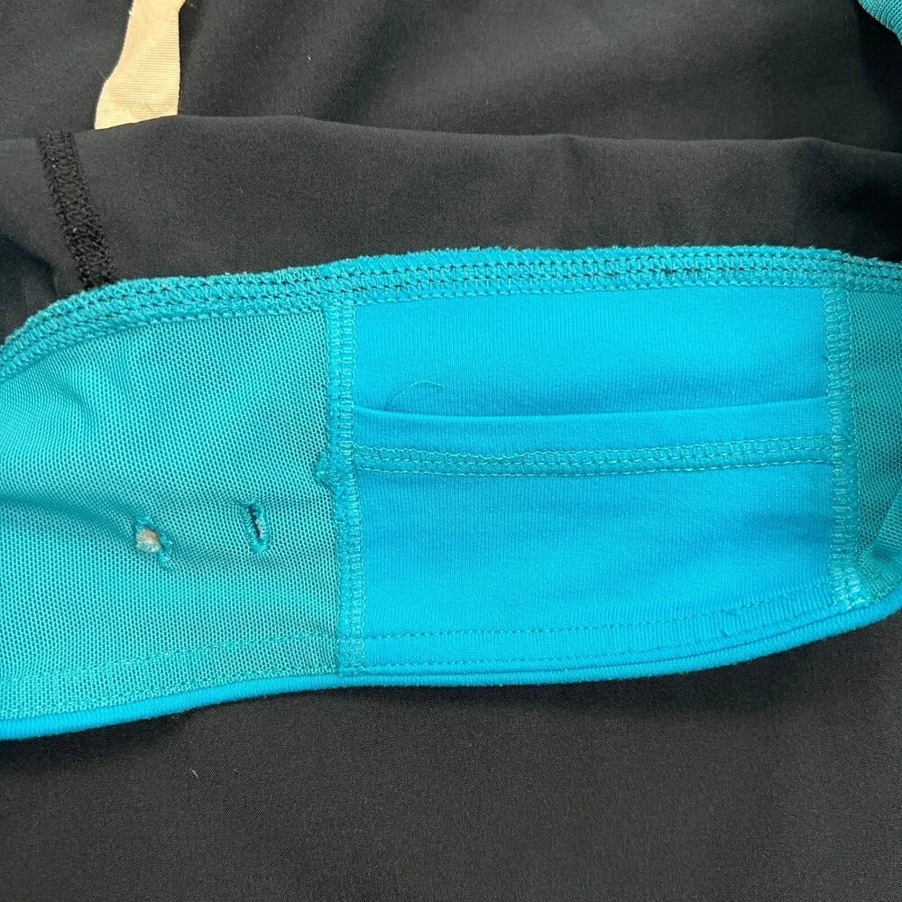 Lululemon Athletic Shorts Womens 8 Black Blue Medium Running 31‎ x 5 Bottoms